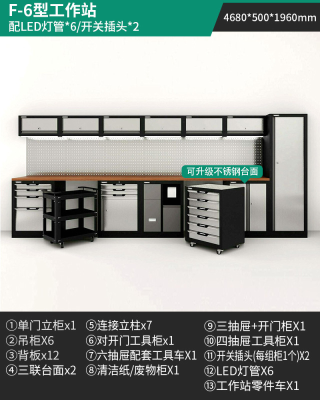 緑林ワークステーション多機能作業台修理鉄皮キャビネット自動車修理工具車ステンレス重型工具キャビネット|undefined