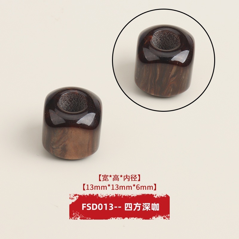 芬锦饰品树脂四方方块方形大孔珠子串珠穿珠鞋饰|undefined