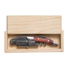 礼盒包装红酒开瓶器木盒酒刀实木柄海马刀葡萄酒起子酒具启盖