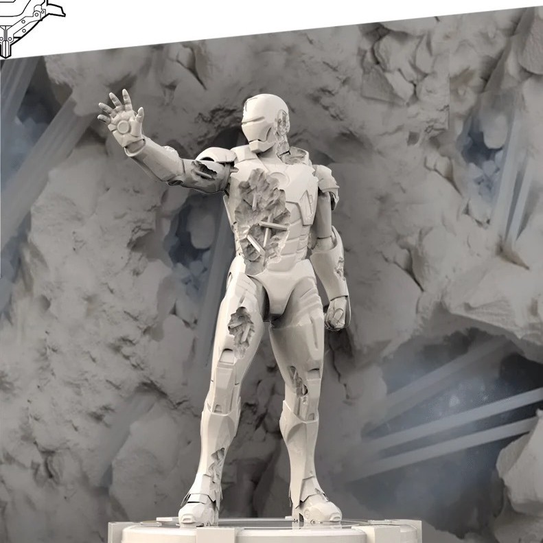 침식 아이언 맨 70CM 공격 갑옷 3D 모델링 장식