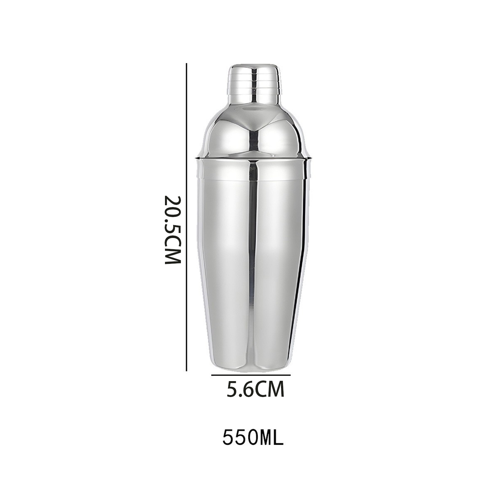 550ML 실버 와인 셰이커 화이트 박스