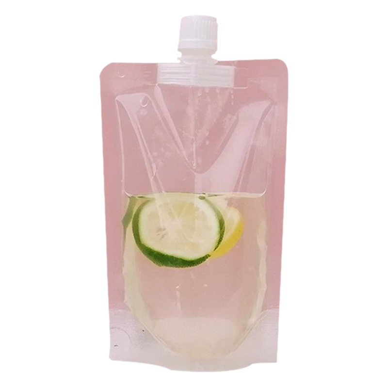 Bolsa de boquilla auto-permanente bolsa de leche máscara de té bolsa de jugo desechable de leche de soja bolsa de embalaje de material caliente al por mayor bolsa de boquilla de Boca Grande