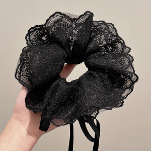 Dulce de alto nivel, anillo de cabello de intestino grueso, cordón de cabello de cola de caballo baja coreana, cordón de cabello grande, delicado, adornamiento de cabello de princesa de alto valor