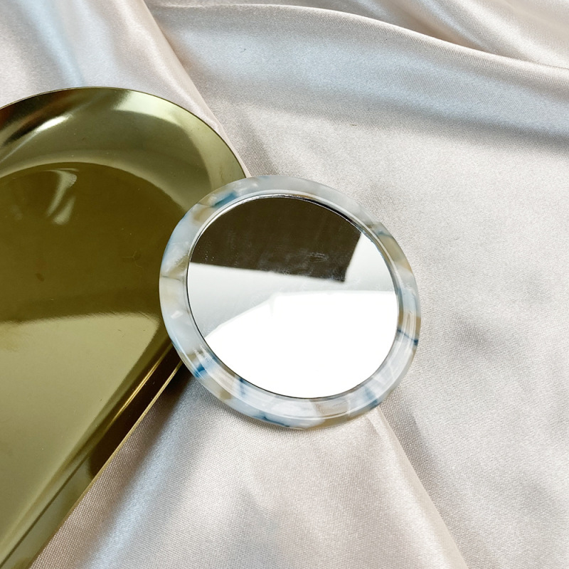 シンプルでポータブルな新しい厚さ版レトロな酢酸板の鏡|undefined