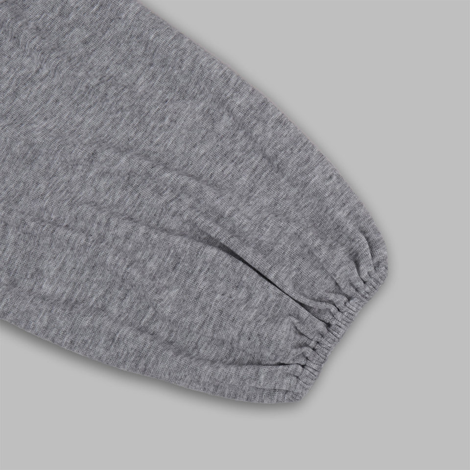 Bộ hai món nữ áo croptop cổ Henley dài tay và quần jogger bo gấu dáng ôm — màu xám chi tiết 23