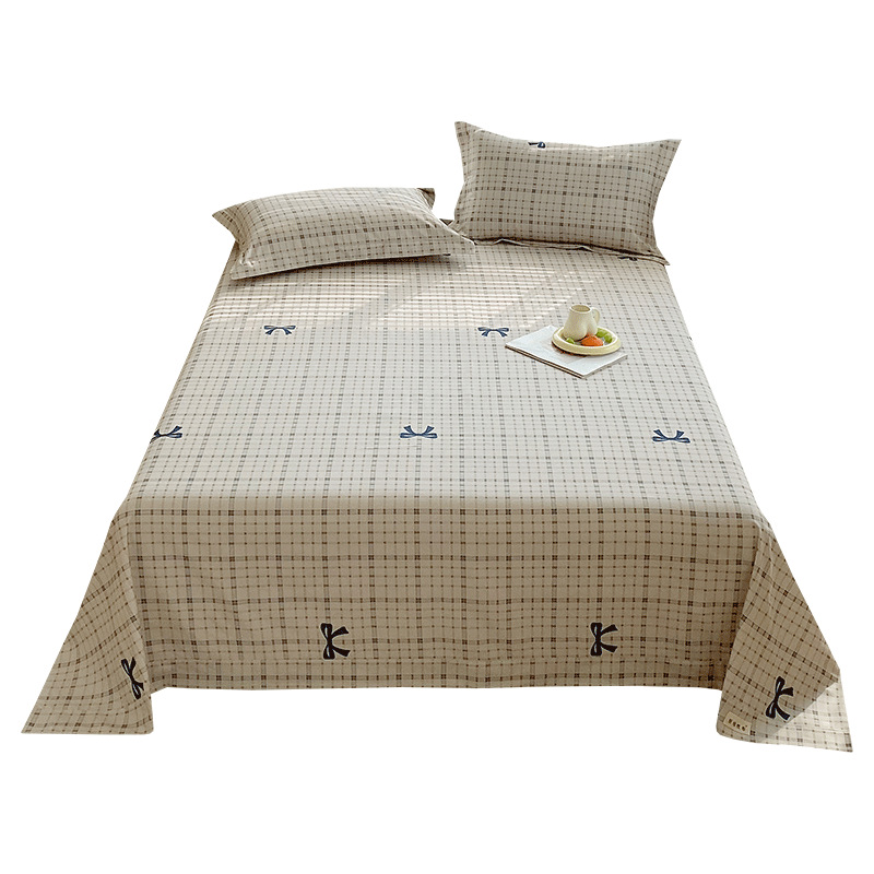 Sábanas de tela gruesa vieja de verano, dormitorio de estudiantes de una sola pieza, funda de cama individual, funda de almohada individual, juego de tres piezas, nuevo estilo 2025