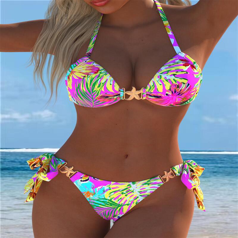 2026 New Model Swimsuit for Women, European and American Style, Amazon Cross-Border, Two-Piece Halter Neck Swimwear 2026 New Model Swimsuit for Women, European and American Style, Amazon Cross-Border, Two-Piece Halter Neck Swimwear