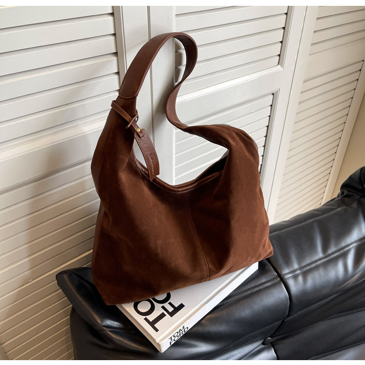 New Suede Shoulder With A High-end Feel, Reversible Design, Fashionable And Simple, Casual Style, Large Capacity Women's 008_voghion.com