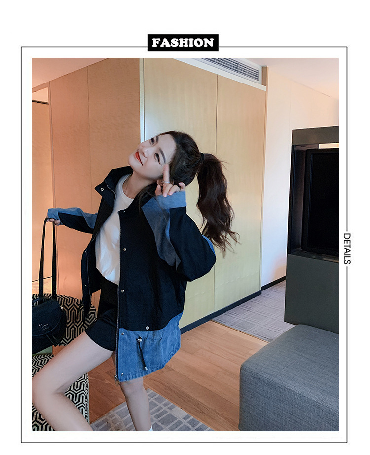 Real Shot of 2024 Veste en jean décontractée pour femme au printemps, petite taille, sensation haut de gamme, super beau haut de rue explosif_voghion.com