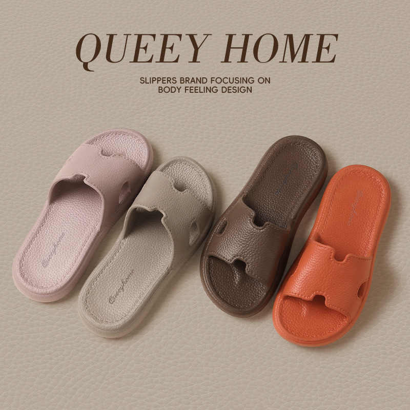 2026 New Style Slippers with a Stepping-On-Clouds Feel for Women, Suitable for Summer Indoor Home Use, Thick-Soled, Hong Kong-Style Eva, Can Be Worn Outside, Non-Slip, Cool Slippers