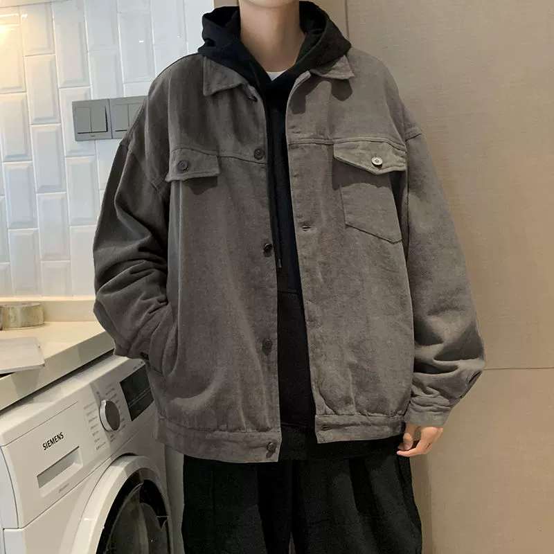 Trend autumn retro jacket, American style, oversize