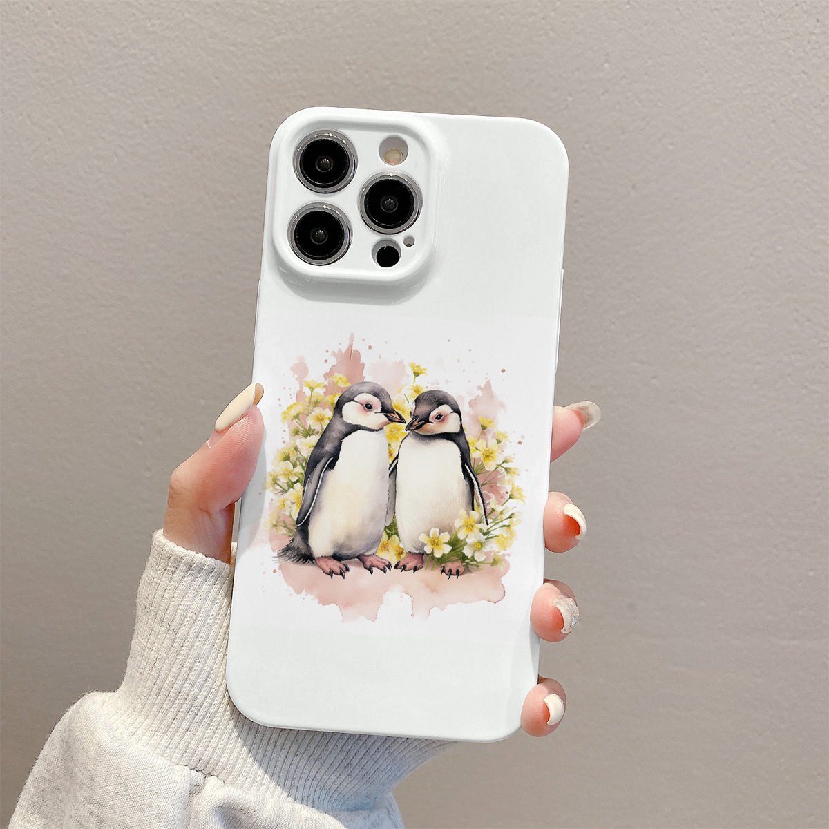 Netizen Penguin Film Coppia Custodia per telefono Cute Women's Edition Immagine originale_voghion.com
