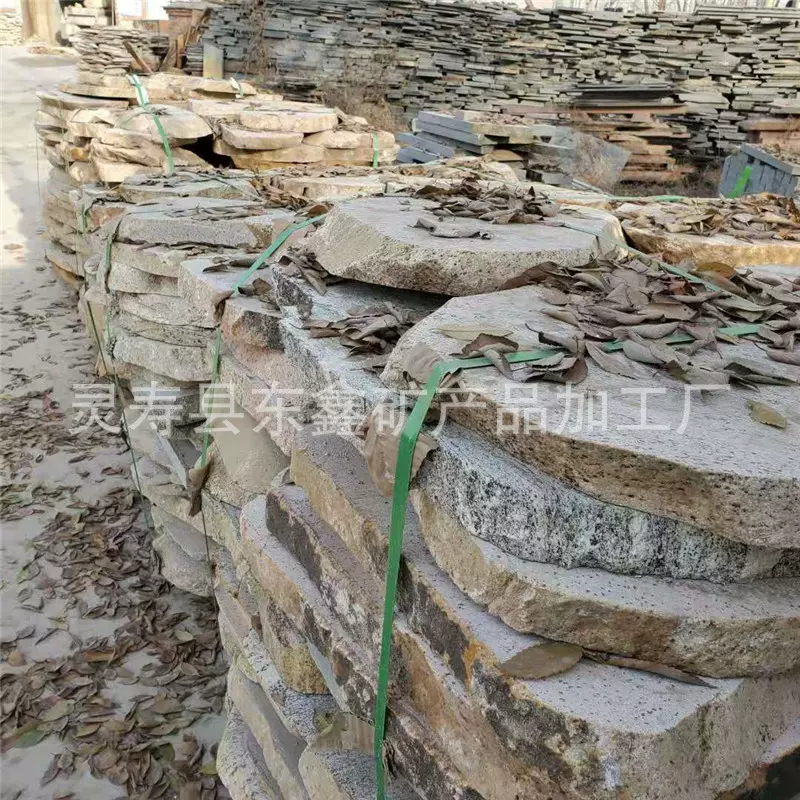 鹅卵石双面切片 鹅卵石踏步石 别墅外墙贴片石 园林河道铺面用