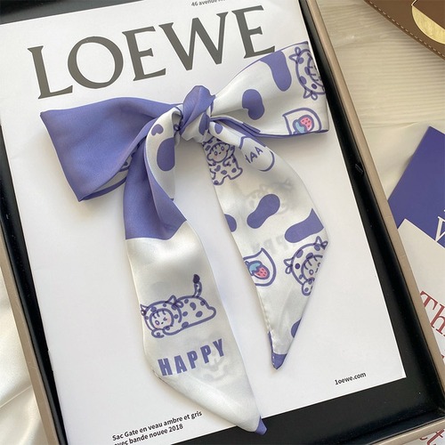 Xipu tied bag long streamer silk scarf hairband women's hair tie hair ribbon headdress girl cute multi-functional scarf