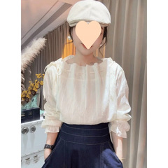2025秋季时尚气质百搭洋气宽松设计感抽绳上衣女