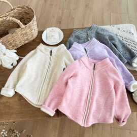 秋冬炫彩考拉绒无骨外套女童亲子加厚羊毛蚕丝保暖神器厚棉服