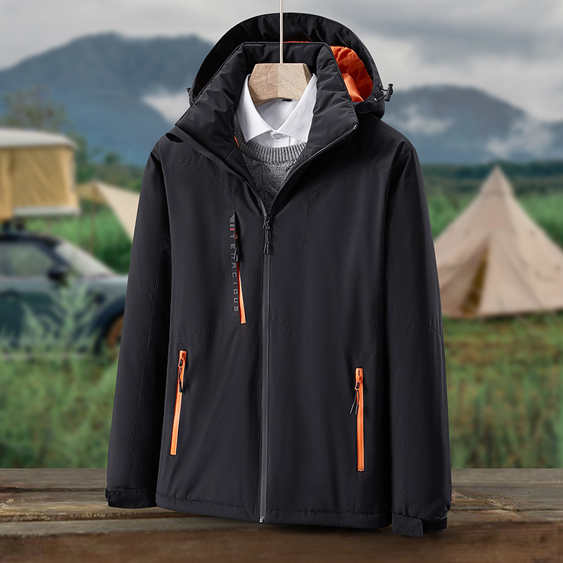 Chaqueta de estilo de moda al aire libre pareja chaqueta de algodón chaqueta de tamaño grande otoño ocio calentamiento turístico papá carga chaqueta