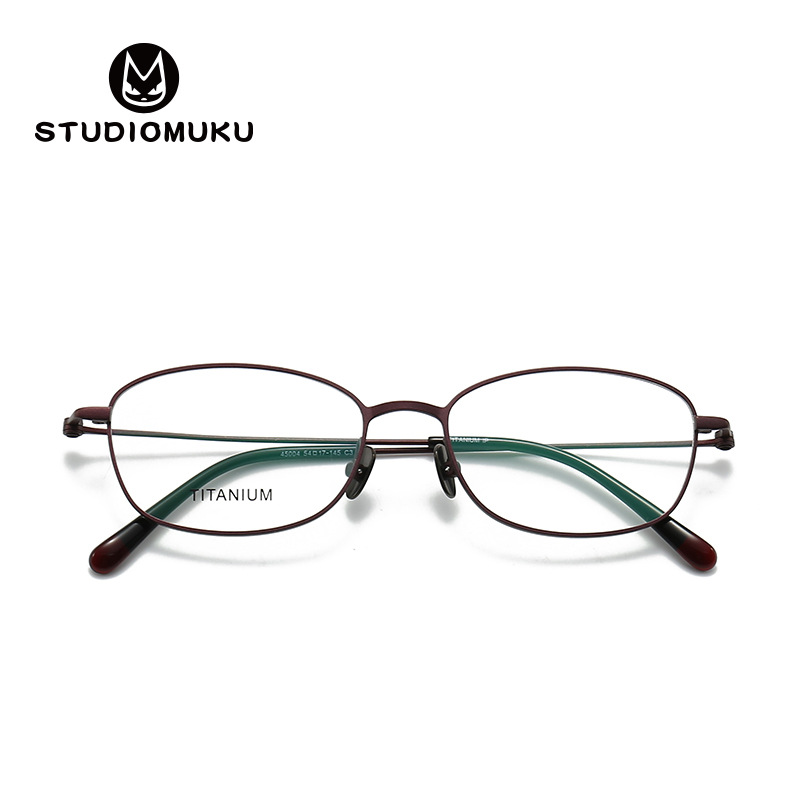 Gafas de madera STUDIOMUKU mejoran la apariencia, cambian el temperamento, montura de gafas ovaladas, montura de gafas retro exquisita