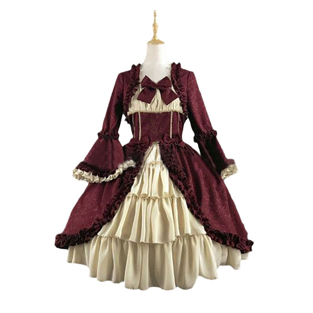 새로운 여성 로리타 원피스 2 차원 애니메이션 코스프레 공주 원피스 보우 투투 원피스