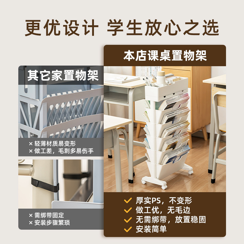 移動可能多機能本収納棚物置棚客間階層式プラスチック雑物収納代理