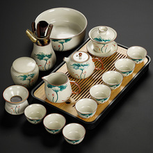 陶瓷功夫茶具套装2024新款家用客厅会客中式茶壶茶杯整套喝茶泡茶