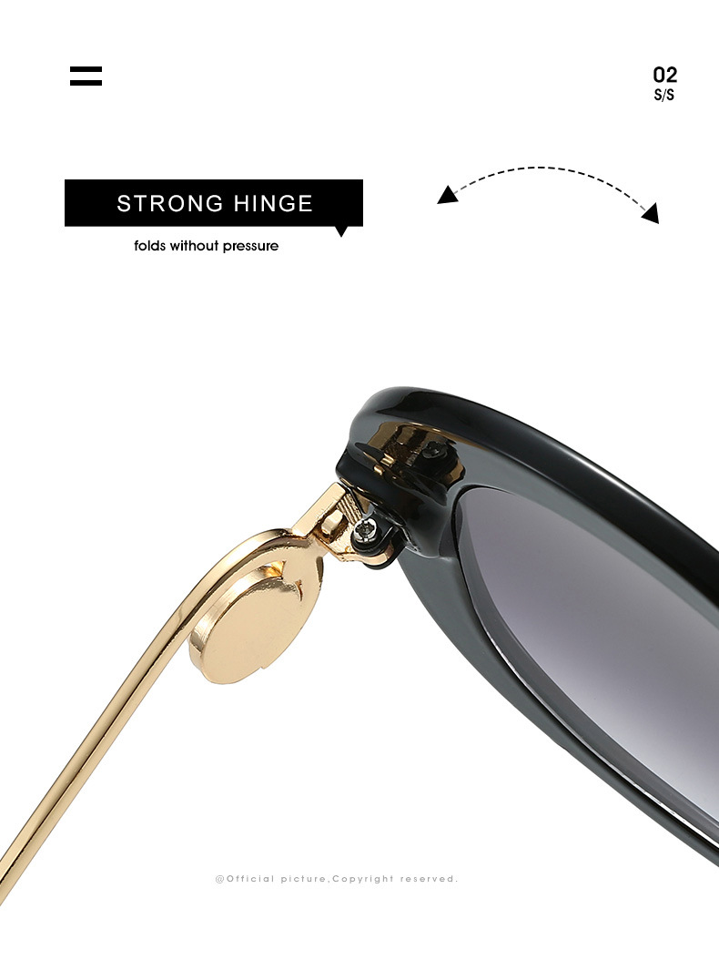 60g Weight Full Frame Glasses Structure Sunglasses Classification Ac, UV400 Protection Lens Material Round Frame Glasses Style Outdoor, Travel Occasion Color Block Pattern All Seasons Season Women's Gender Vacation, Simple Style Style Vacation Simple Style Color Block Ac UV400 Protection Round Frame Full Frame Women's Sunglasses 8