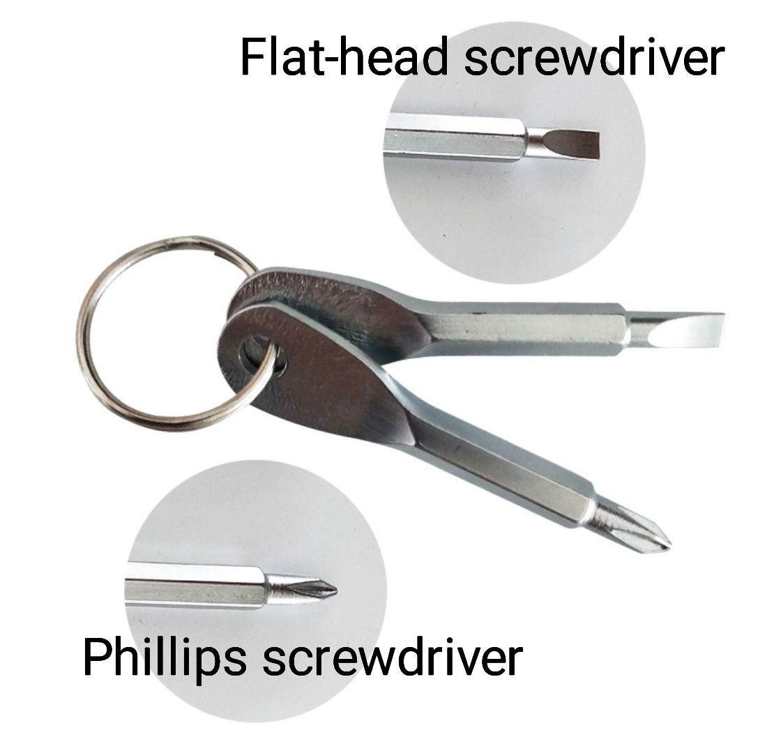 43g Weight Keychain Classification 1 Piece Quantity Daily Occasion Alloy Material Father'S Day Festival Bottle Opener, Screwdriver Pattern Men's Gender Simple Style Style Simple Style Bottle Opener Screwdriver Alloy Father'S Day Men's Keychain 2
