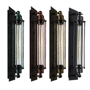 Boutique recommend Bar Coffee Shop Balcony Staircase Light Vintage Industrial Style Iron Art Alcatraz Flute Wall Lamp