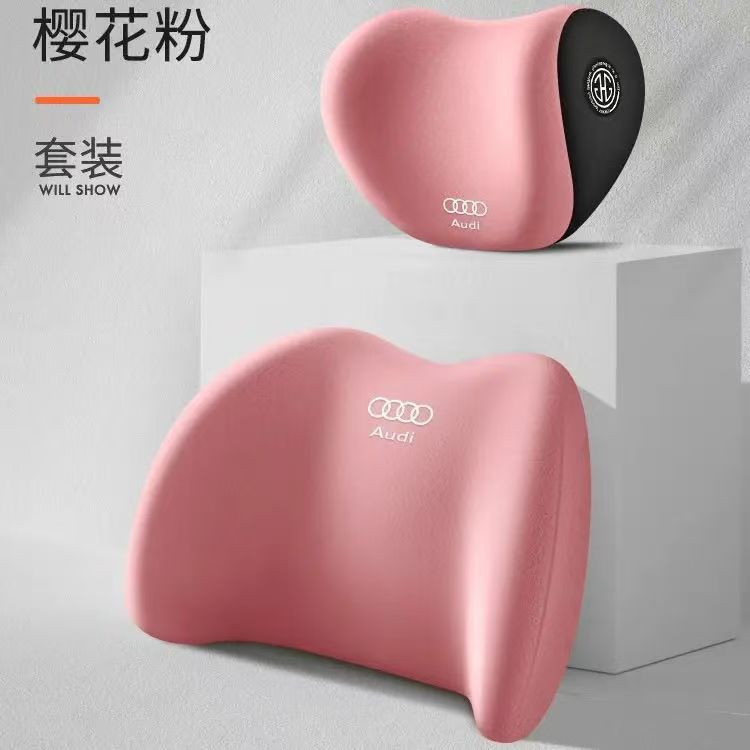 Suitable for Audi Car Headrest A6La4La3 Cushion Car Long-Term Driving Not Tired Comfortable Neck and Waist Support