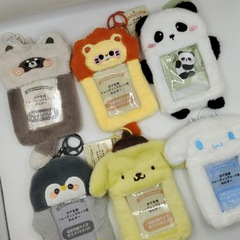 新商品のかわいい透明カードカバーのぬいぐるみのキーホルダーのキャンパスカードの愛豆写真カードの証明書の写真の収納保護カバー