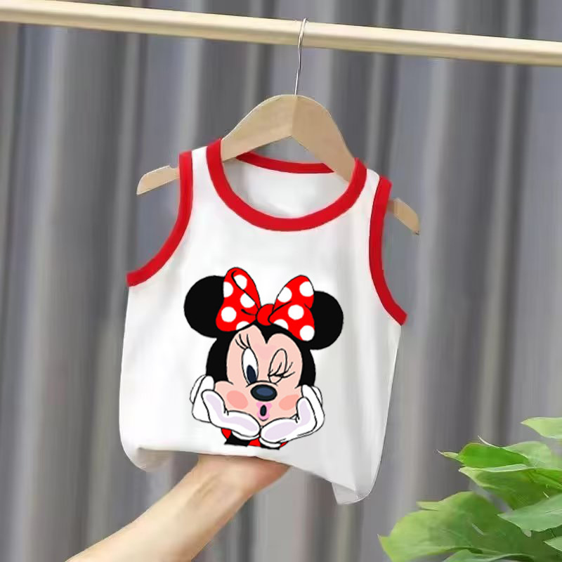 New children's clothing Mickey Mouse sleeveless vest for older kids, cartoon style, summer, cross-border Amazon foreign trade