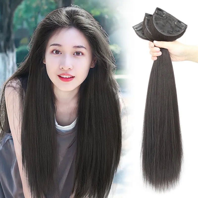 Wig Female Long Hair Three-Piece Seamless Wig Patch Straight Hair Extension Invisible Artificial Hair Hair Extension Patch