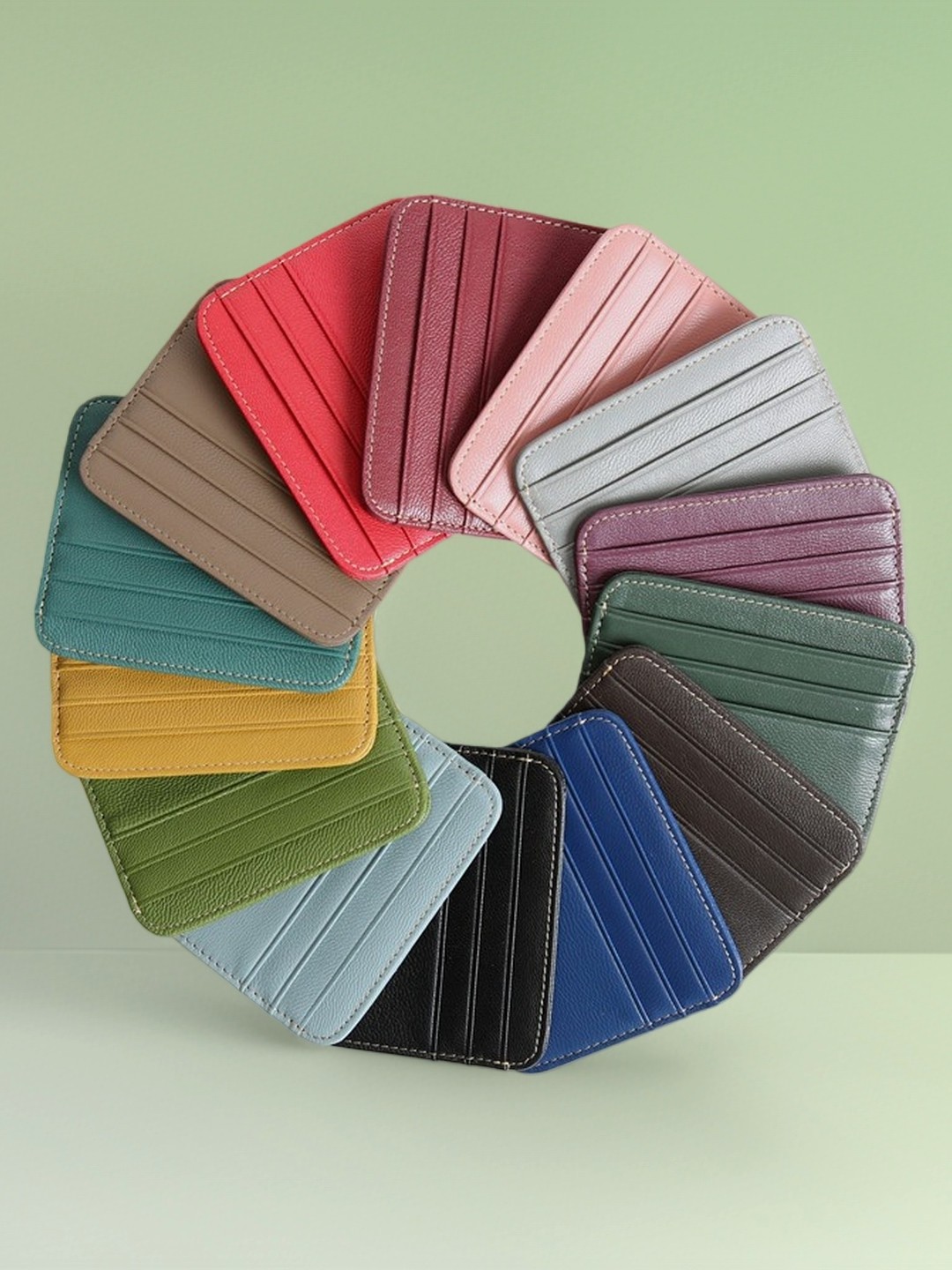 カードバッグレディース超薄型財布本革ミニマルチカードビット羊皮クレジットカードカバー小さなカードバッグシンプルな女性の男