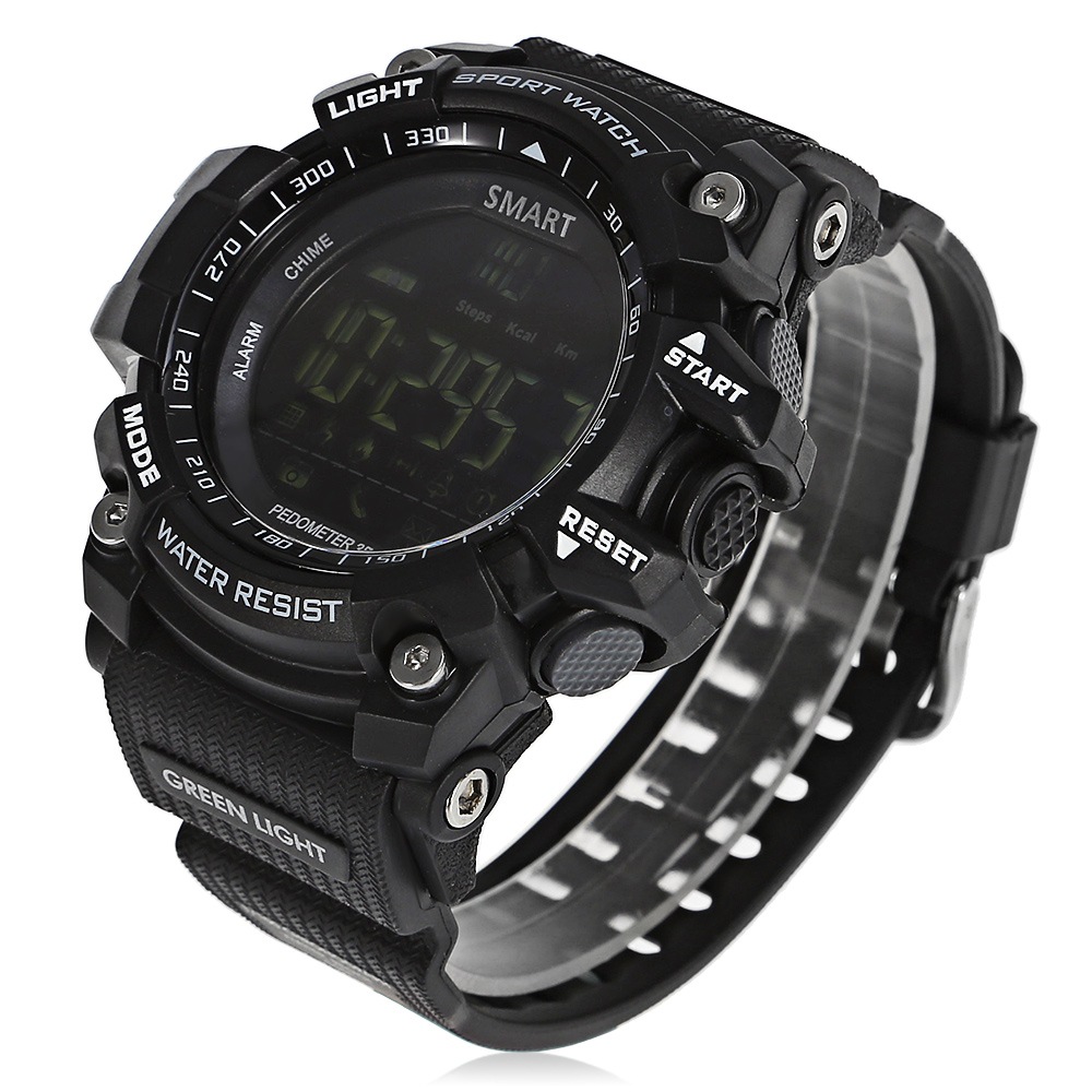 EX16 Reloj Bluetooth mensaje telefónico alarma de recordatorio de movimiento paso IP68 resistente al agua larga espera sin carga