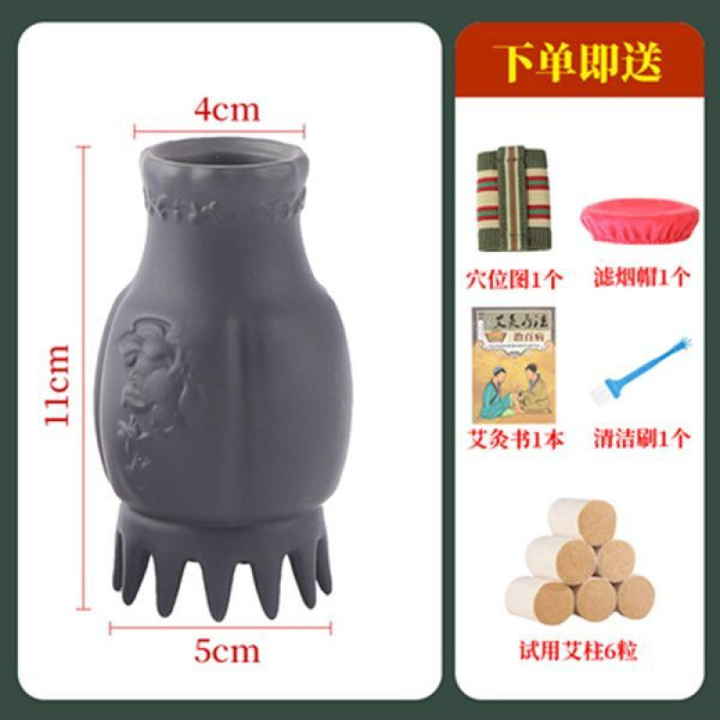 Terapia de la cabeza moxixixión sala de moxión de la cabeza moxión de piedra moxión de cerámica moxión instrumento de arena púrpura moxión aparato