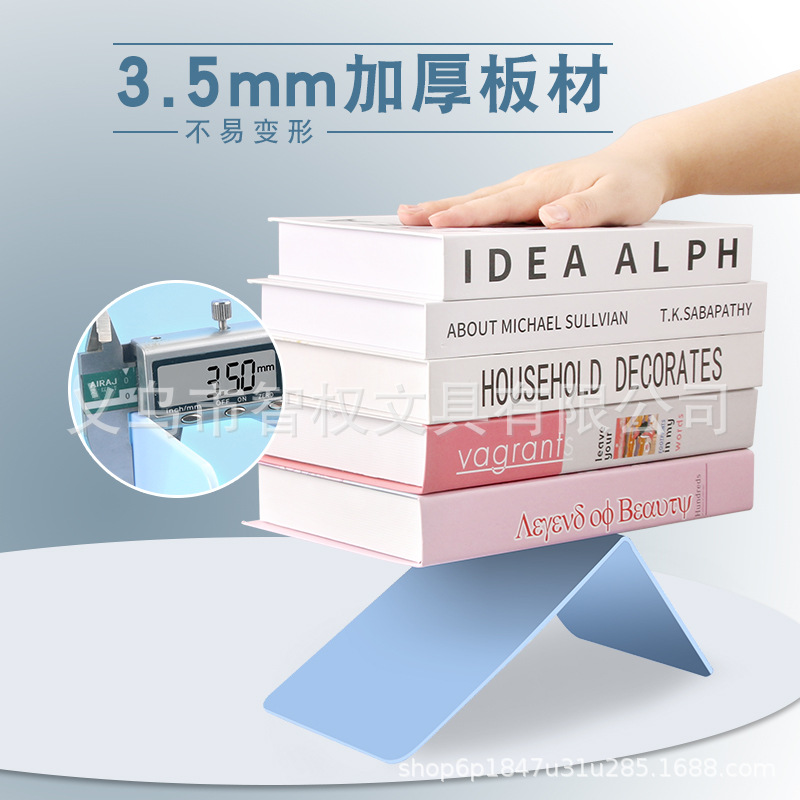 Acrílico ins estilo transparente tipo L simple soporte de Libro Grande soporte de libro estantería deflector de almacenamiento de libros de escritorio artefacto