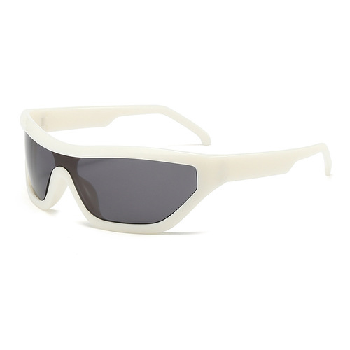 Y2K European & American Trendy Fashion Sunglasses for Men: Oversized Rimless Cycling & Sports-Style Sun Glasses