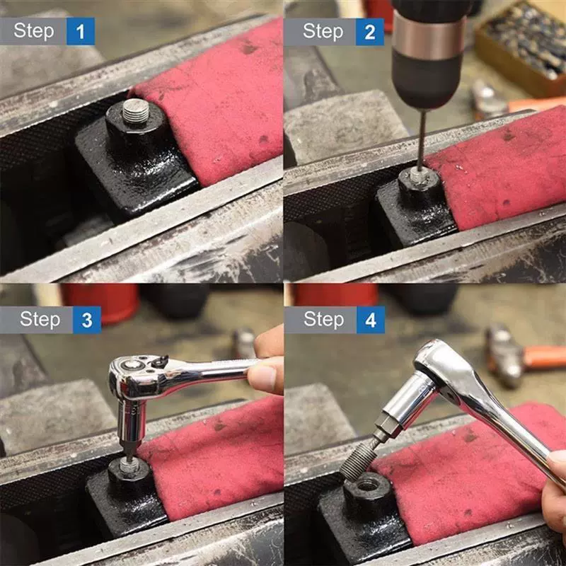 Inner hexagonal screw bolt removal, British -made broken rust bolt sliding filament fangs, damaged removal tool