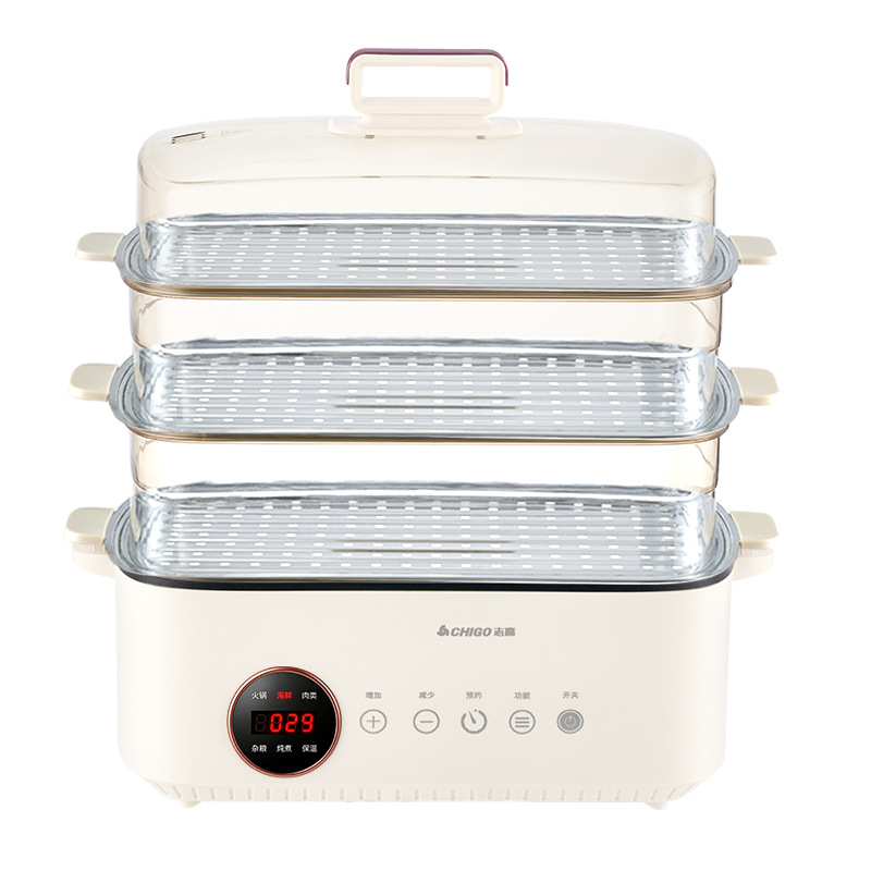 Cocinador de huevos doméstico de gran capacidad multifuncional de reserva vapor eléctrico al vapor de pescado al vapor de pan al vapor de huevos hervidos al vapor máquina de desayuno