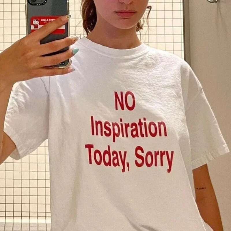 Independent website European sizes, no inspiration today, sorry. Interesting women's T-shirt with graphic print, vintage 2000s style Independent website European sizes, no inspiration today, sorry. Interesting women's T-shirt with graphic print, vintage 2000s style