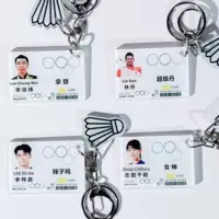 Карта соревнований второго поколения Chitani Chiyono Li Zijia Li Zongwei, подвеска для соревнований по бадминтону, рюкзак, брелок