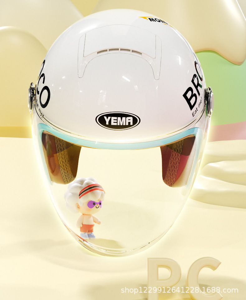 Mustang Kidsren's Helmet 3C Certified Boys and Girls All-Season Winter Riding Electric Motorcycle Baby Safety Helmet