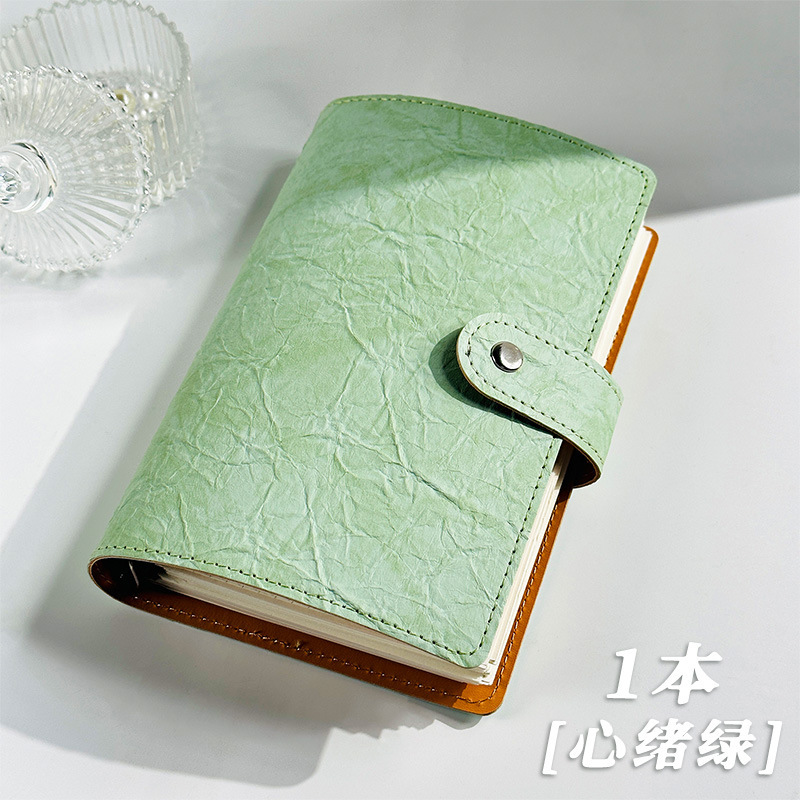 Cuaderno de cuaderno de hoja plegada a5 desmontable de alto valor de superficie cuaderno en blanco cuaderno de hoja interior sello de viaje sello