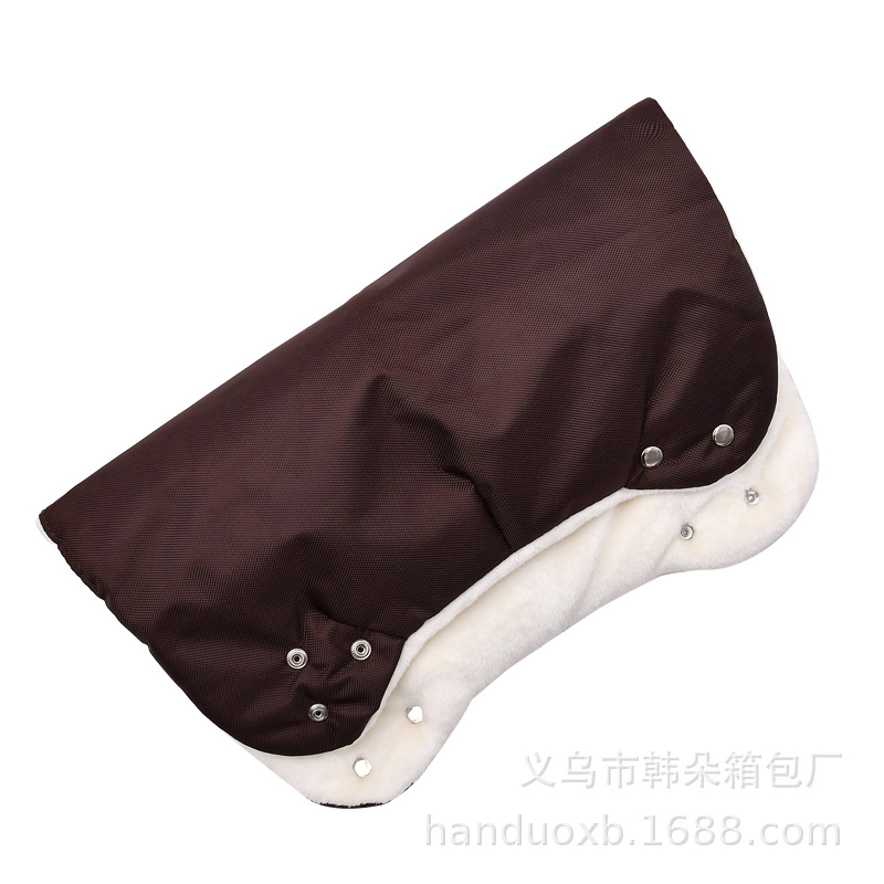 Fábrica en stock cochecito de bebé guantes calientes a prueba de viento engrosada polar forrado paraguas mango de coche guantes cubierta cochecito Accesorios