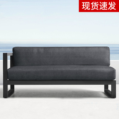 Sofá al aire libre esquina patio al aire libre jardín terraza casa modelo simple silla china impermeable sol muebles de aleación de aluminio