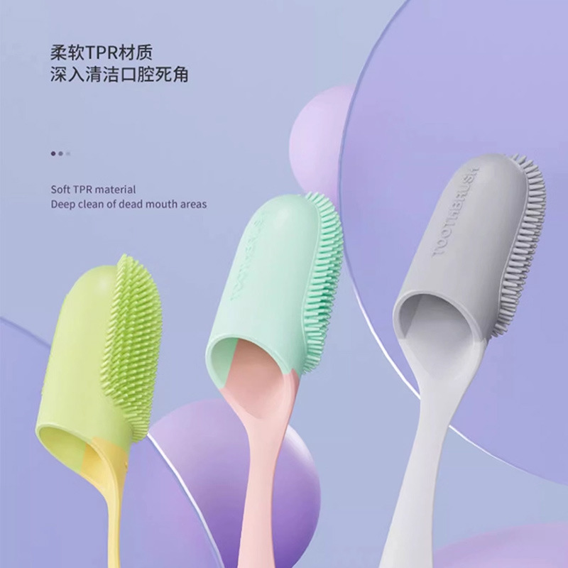 Cepillo de dientes de silicona transfronterizo para mascotas para gatos, dientes de perro, cuidadores de dientes de perro, guarniciones de dedo para limpieza profunda, pelo suave y fresco