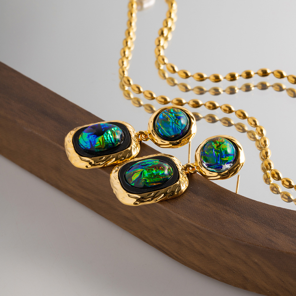 Vintage Style Geometric Copper Plating Drop Earrings 1 Pair