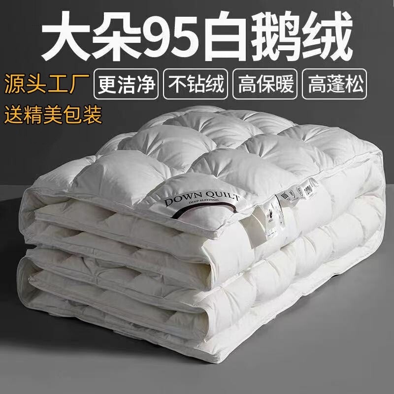 Factory Direct Sale down Quilt 95% White Goose down Thickened Warm Winter Quilt Spring and Autumn Quilt Core Cotton Quilt Gift Quilt Wholesale