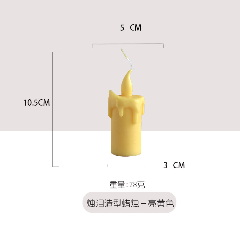 Transfronterizo dedicado hecho a mano lágrimas llama forma creativa vela mano regalo decoración del hogar rojo Amarillo Blanco verde