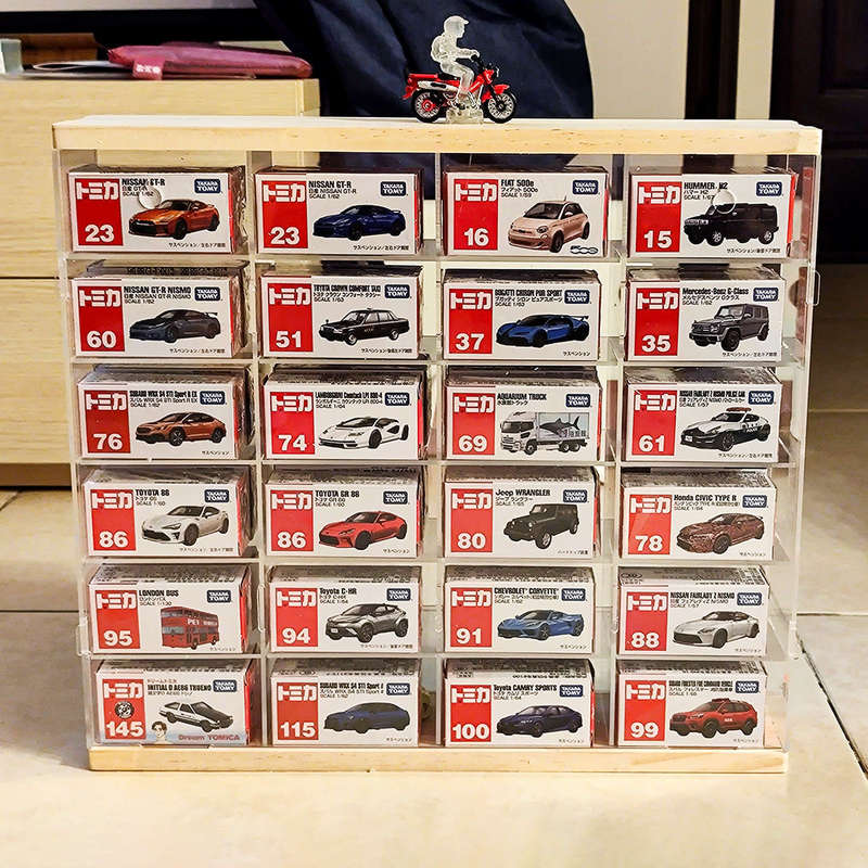 Hot Wheels Storage Box Alloy Car Model Tomica 1:64 Kidsren's Toy Domeka Transparent Display Stand